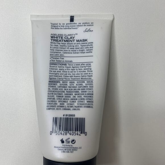 NUANCE Salma Hayek AGELESS CLARITY WHITE CLAY TREATMENT MASK 3 FL OZ - Picture 4 of 5